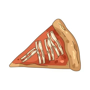 Illustration of bacon pizza Stock Illustration