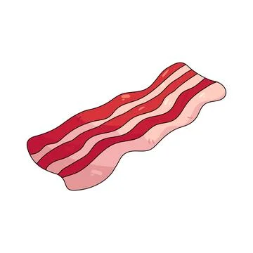 Illustration of Bacon strips Stock Illustration