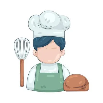 Illustration of baker Stock Illustration