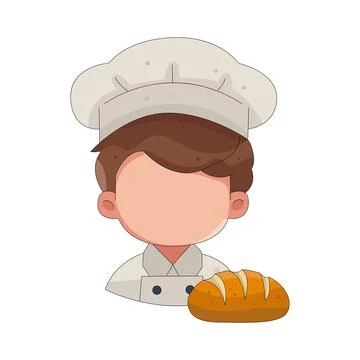 Illustration of baker Stock Illustration