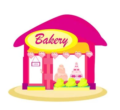 Illustration of bakery shop イラスト素材