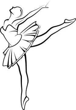 Illustration with a ballet dancer Stock Illustration