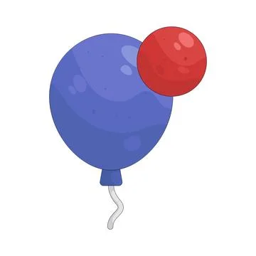 Illustration of balloon with notification Stock Illustration