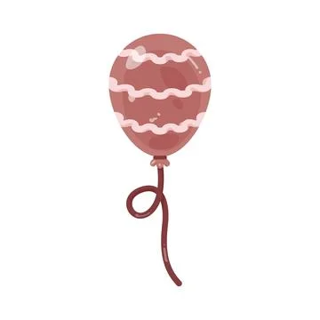 Illustration of balloon with wavy stripes Stock Illustration