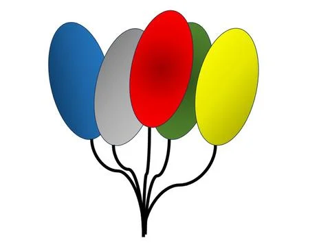 Illustration of balloons colored Stock Illustration
