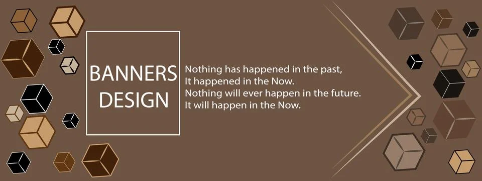 Illustration banner cube background. For the design of any flyers, cosmetics, Stock Illustration