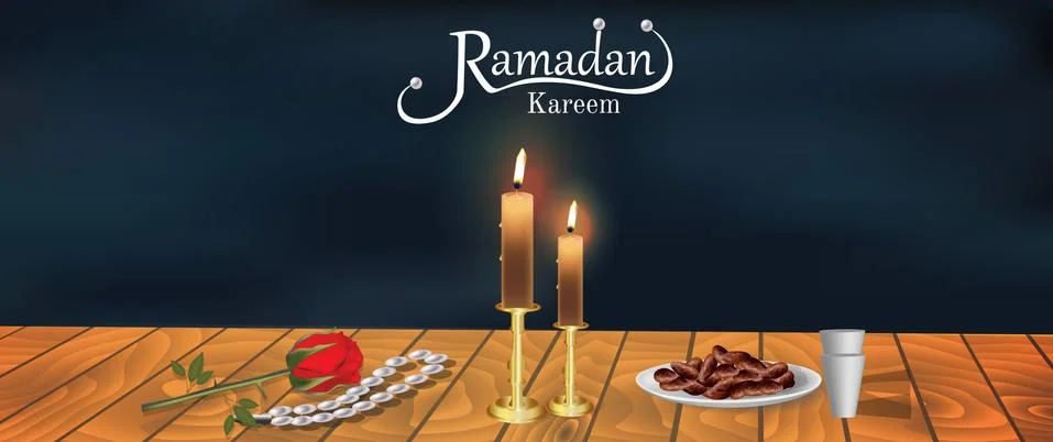 Illustration of banner template for Eid with message in Arabic Urdu Stock Illustration