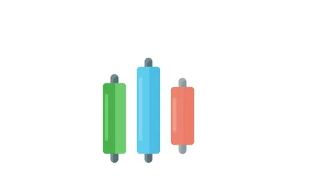 An illustration of a bar chart featuring vibrant, colorful bars representin.. Stock Footage 332479714