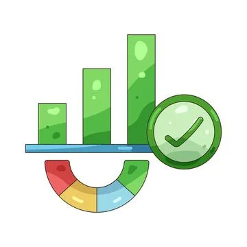 Illustration of bar chart Stock Illustration