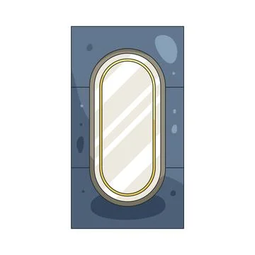 Illustration of barber mirror Stock Illustration