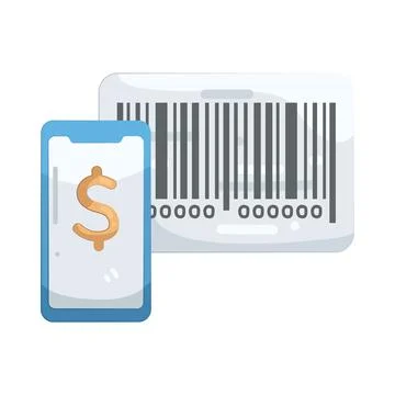 Illustration of Barcode payment Illustrazione stock
