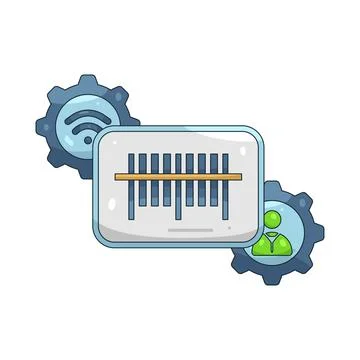 Illustration of Barcode scan Ilustración de archivo