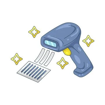 Illustration of barcode scanner Stock Illustration