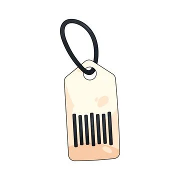 Illustration of barcode tag Stock Illustration