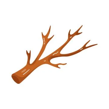 Illustration of bare tree branch イラスト素材