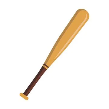 Illustration of a baseball bat. Vector. Stock Illustration