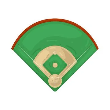 Illustration of baseball field Illustrazione stock