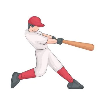 Illustration of baseball player Stock Illustration