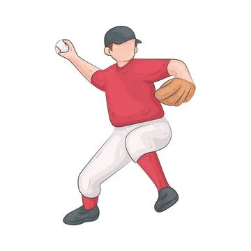 Illustration of baseball player Stock Illustration
