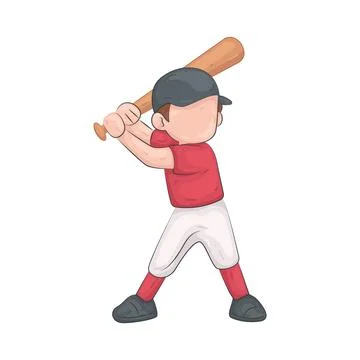 Illustration of baseball player Stock Illustration