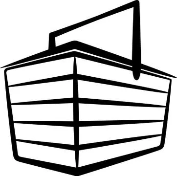 Illustration with a basket Stock Illustration