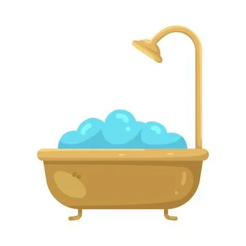 Illustration of bathtub Ilustración de archivo