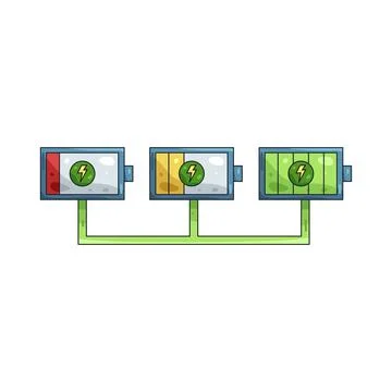 Illustration of battery charge indicator Stock Illustration