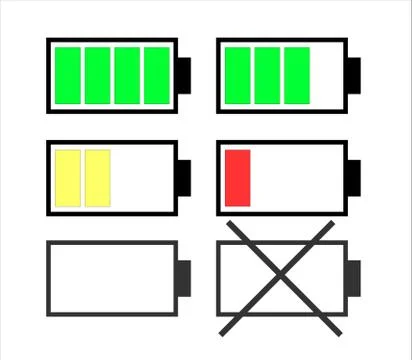 Illustration of  battery charge level Illustrazione stock