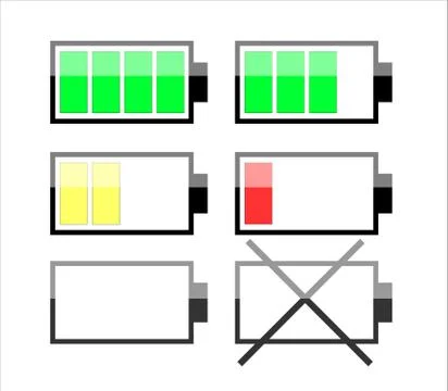 Illustration of  battery charge level Stock Illustration