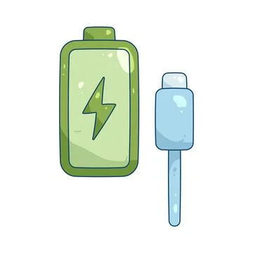 Illustration of battery charging notification Stock Illustration