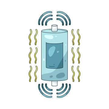 Illustration of battery sensor Stock Illustration