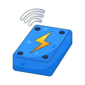 Illustration of battery sensor Stock Illustration