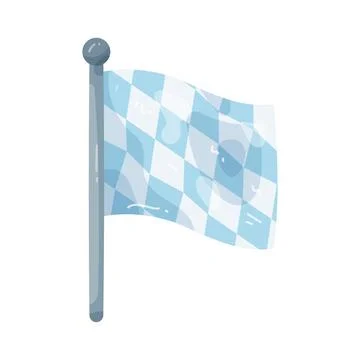 Illustration of Bavarian flag Stock Illustration