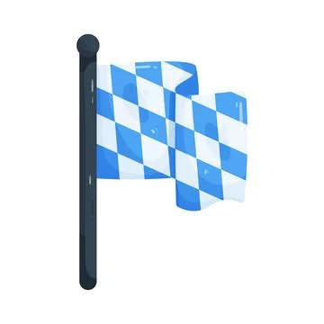 Illustration of bavarian flag Stock Illustration