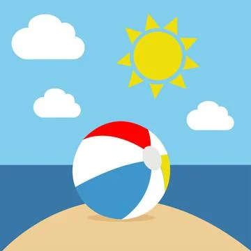 Illustration of a beach ball Stock Illustration
