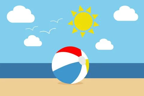 Illustration of a beach ball Stock Illustration