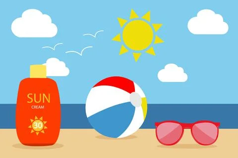 Illustration of a beach ball Stock Illustration