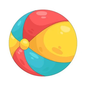 Illustration of beach ball Illustrazione stock