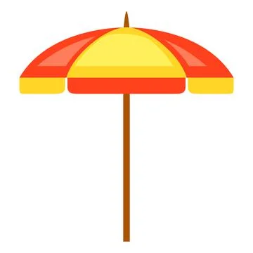 Illustration of beach parasol. Summer image for holiday or vacation. Illustrazione stock