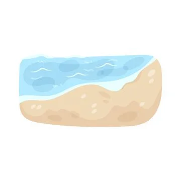 Illustration of beach shoreline Stock Illustration