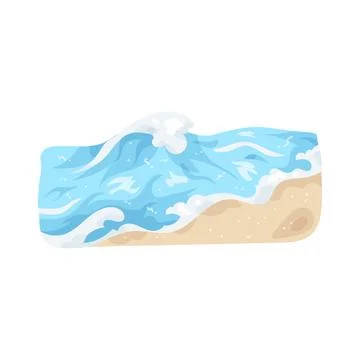 Illustration of beach wave Illustrazione stock