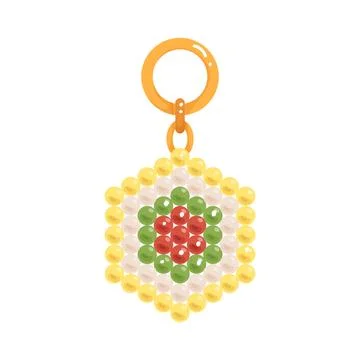 Illustration of beaded keychain Stock Illustration