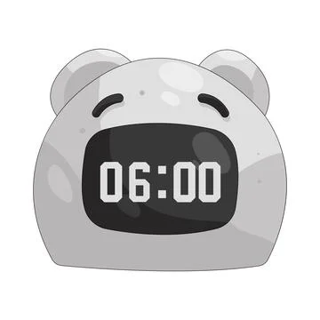 Illustration of bear clock Stock Illustration