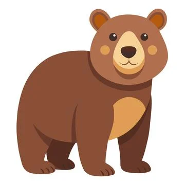 Illustration of Bear Isolated on white Stock Illustration