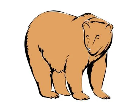 Illustration of  bear sketch Stock Illustration
