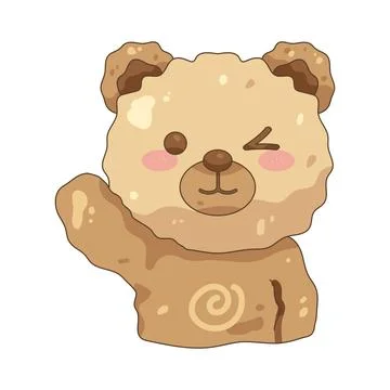 Illustration of bear wink Ilustración de archivo