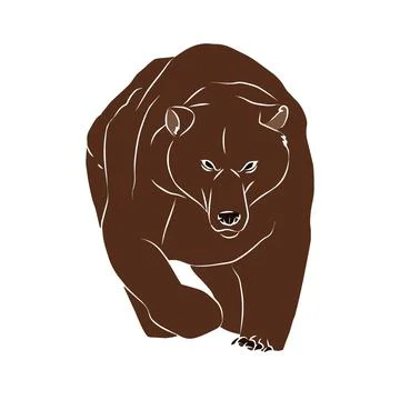 Illustration : Beautiful Bear Stock Illustration