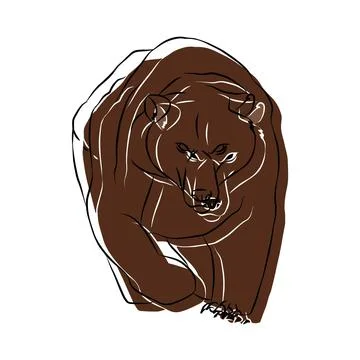 Illustration : Beautiful Bear Stock Illustration