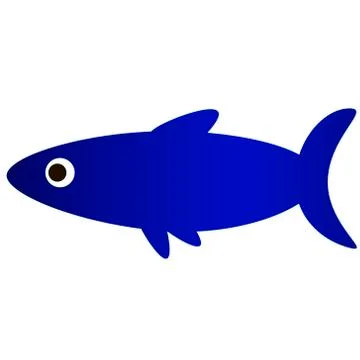 Illustration of a beautiful blue fish Illustrazione stock