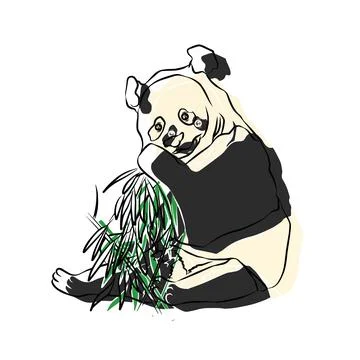 Illustration : Beautiful Panda Image Stock Illustration